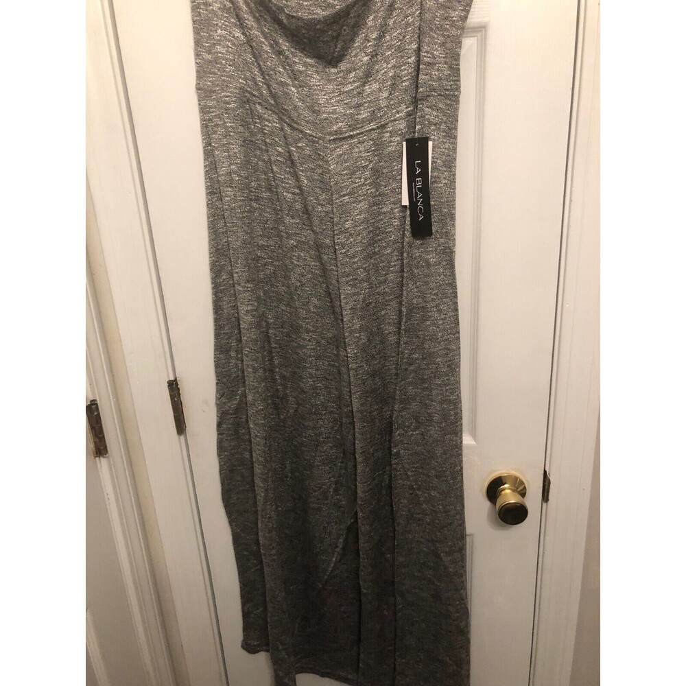 La Blanca Beach Cozy Palazzo Pant Wide Leggings Gray NEW Size 2 XL $74 MSRP